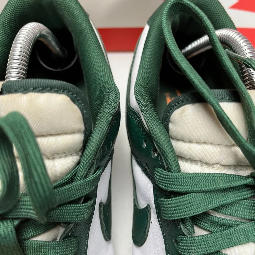 Nike Dunk Low Retro Michigan State Sneakers Mens US 9.5 Green White DD1391-101
